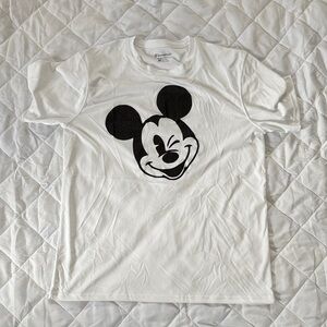 Champion White Mickey Mouse Tee with Black Graphic
